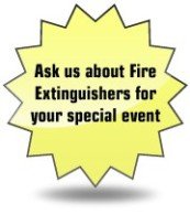 Ask us about Fire Extinguishers for your special event